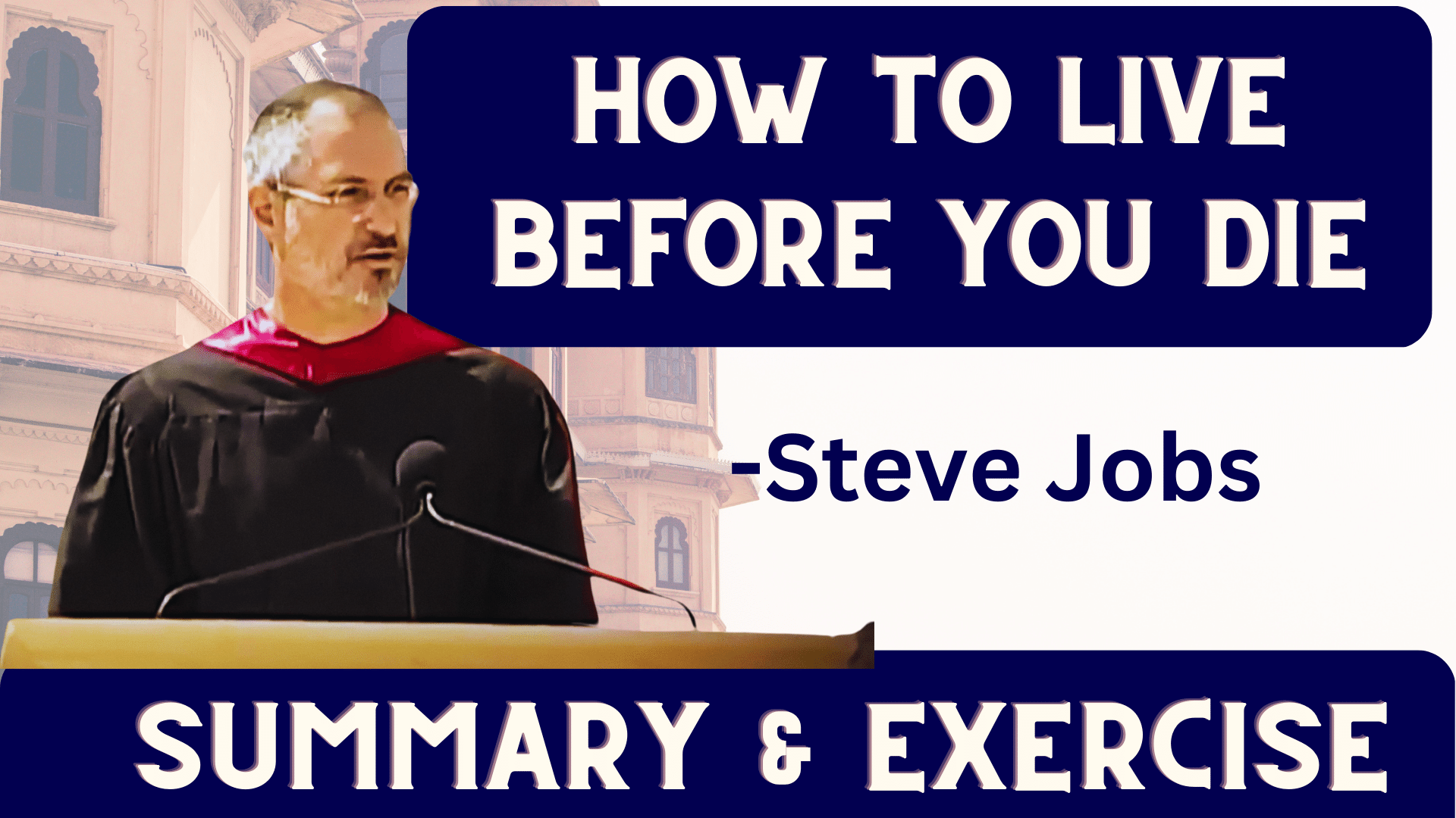 'How to Live Before You Die,' is a motivational speech given by Apple Computer and Pixar co-founder and CEO Steve Jobs. In his speech, he tells three events from his life that have had a significant impact on his professional experiences and journey. This speech has been delivered by him at the commencement of Stanford University in the year 2005. Here is his speech, he delivered his life-related stories to motivate people who were present at that commencement.