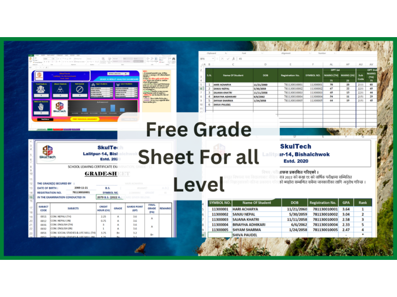 New Grade Sheet Maker for Class -11 NEB Nepal 2 New Grade Sheet Maker for Class -11 NEB Nepal
